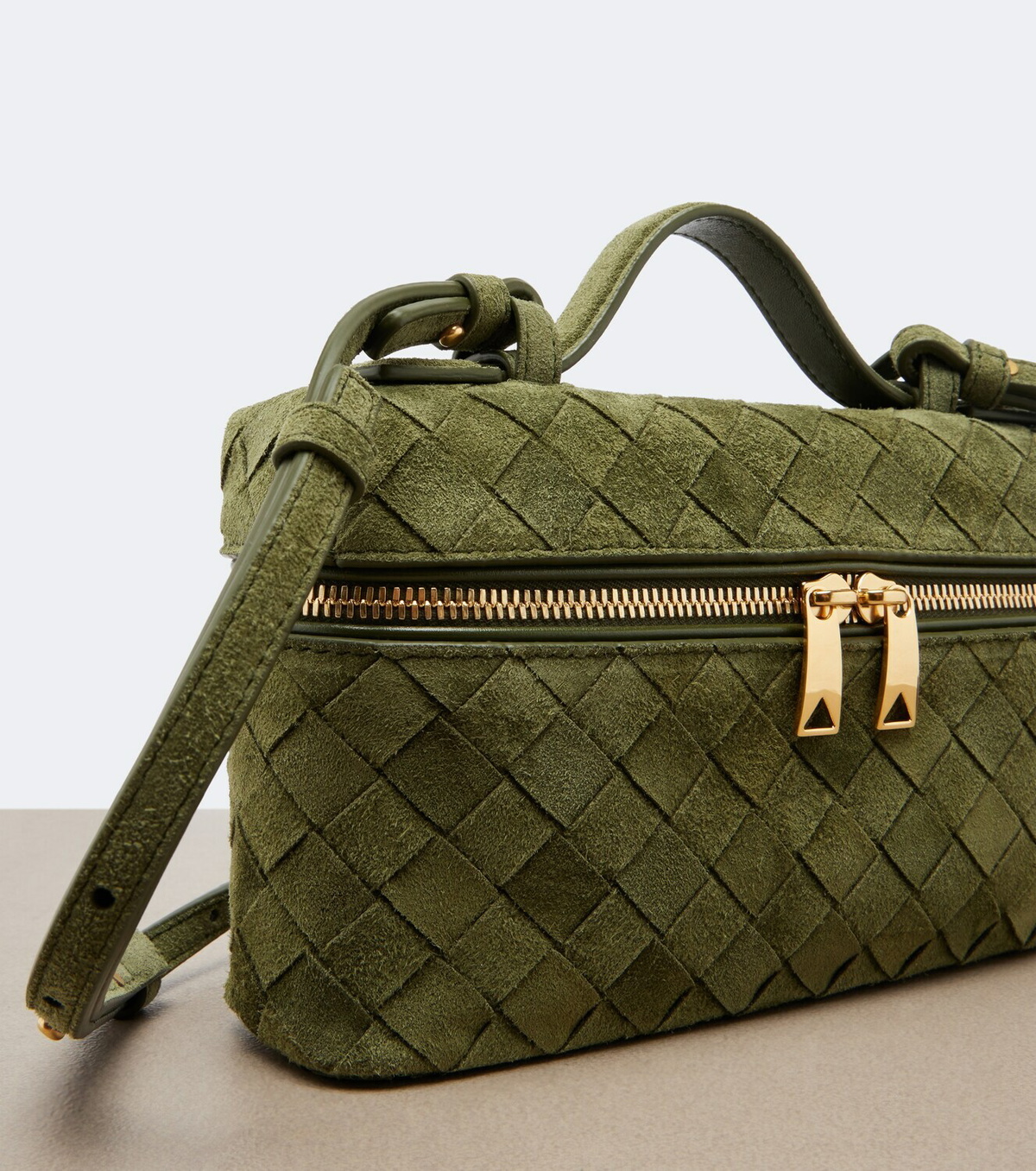 Bottega Veneta Bang Bang Intrecciato suede vanity bag