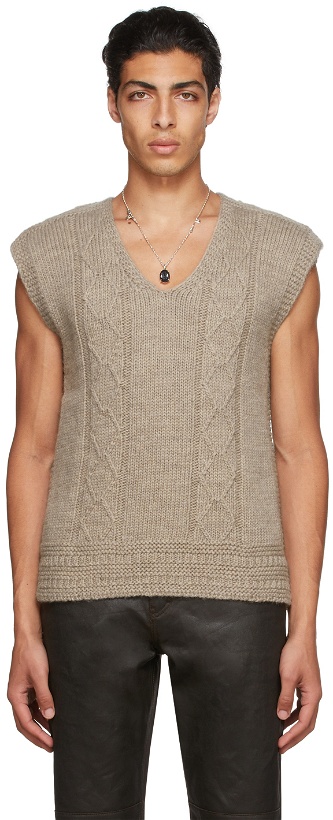 Photo: Our Legacy Wool Reversed Cable Vest