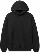 Fear of God - Eternal Logo-Flocked Cotton-Jersey Hoodie - Black