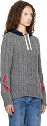 Stefan Cooke Gray Cable Hoodie