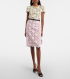 Self-Portrait Lace pencil skirt