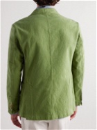MAN 1924 - Kennedy Patch Unstructured Cotton-Gabardine Blazer - Green