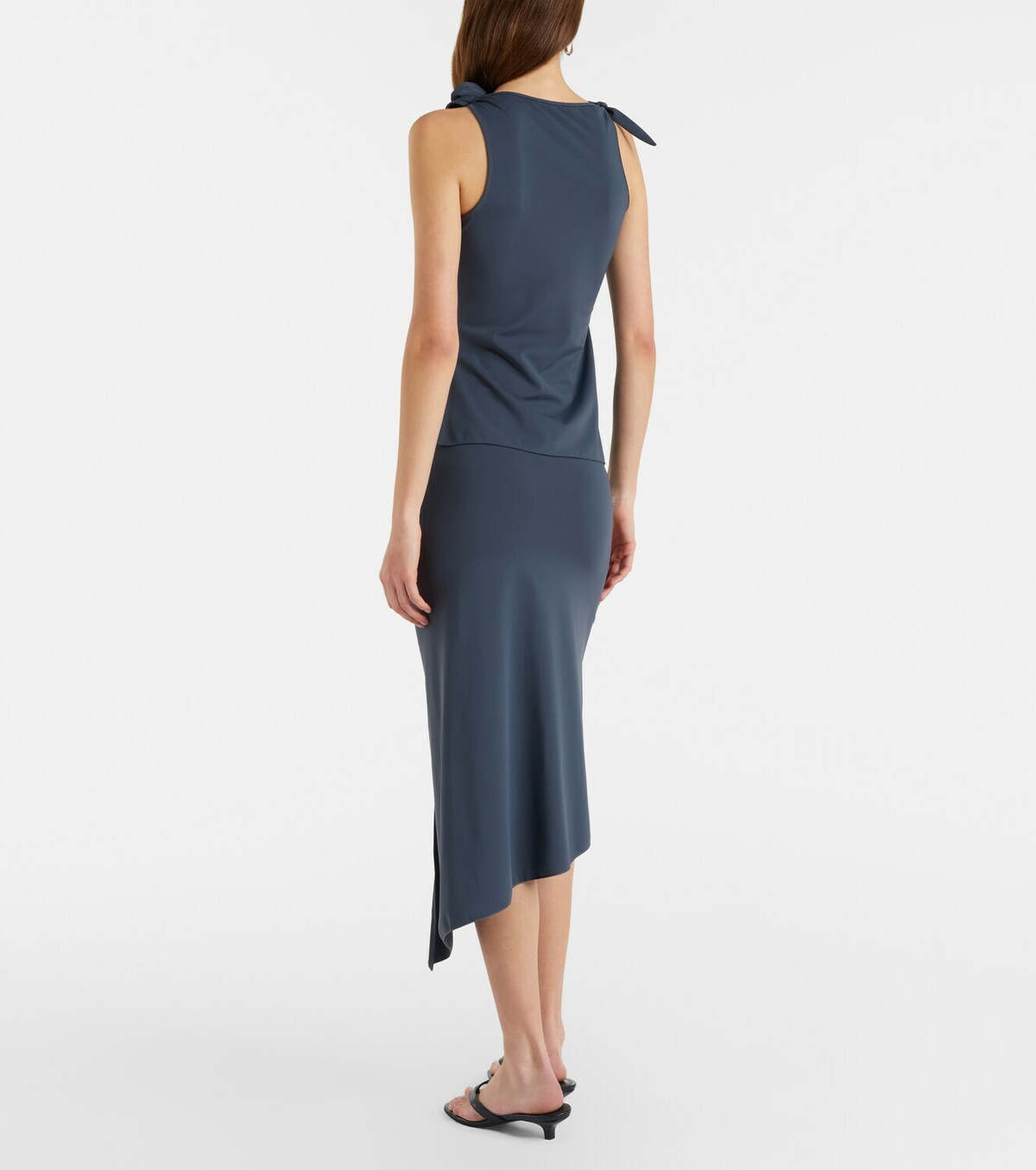 Coperni Floral-appliqué jersey midi skirt