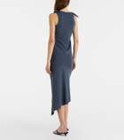 Coperni Floral-appliqué jersey midi skirt