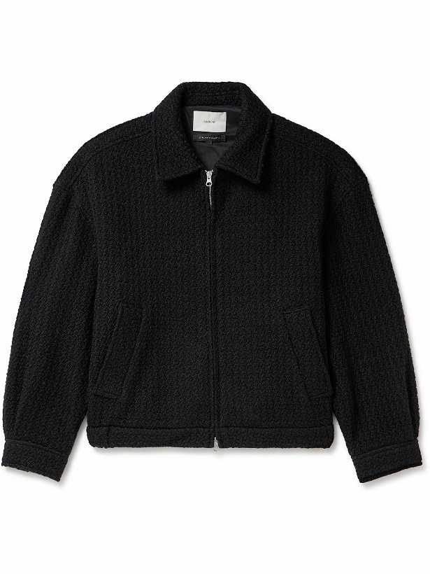Photo: Amomento - Wool-Blend Bouclé-Tweed Blouson Jacket - Black