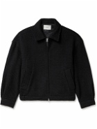 Amomento - Wool-Blend Bouclé-Tweed Blouson Jacket - Black