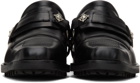 Toga Virilis Black Leather Slingback Loafers