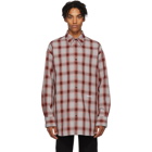 Calvin Klein 205W39NYC Grey Oversized Tartan Check Shirt