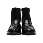 Loewe Black Croc Sock Boots