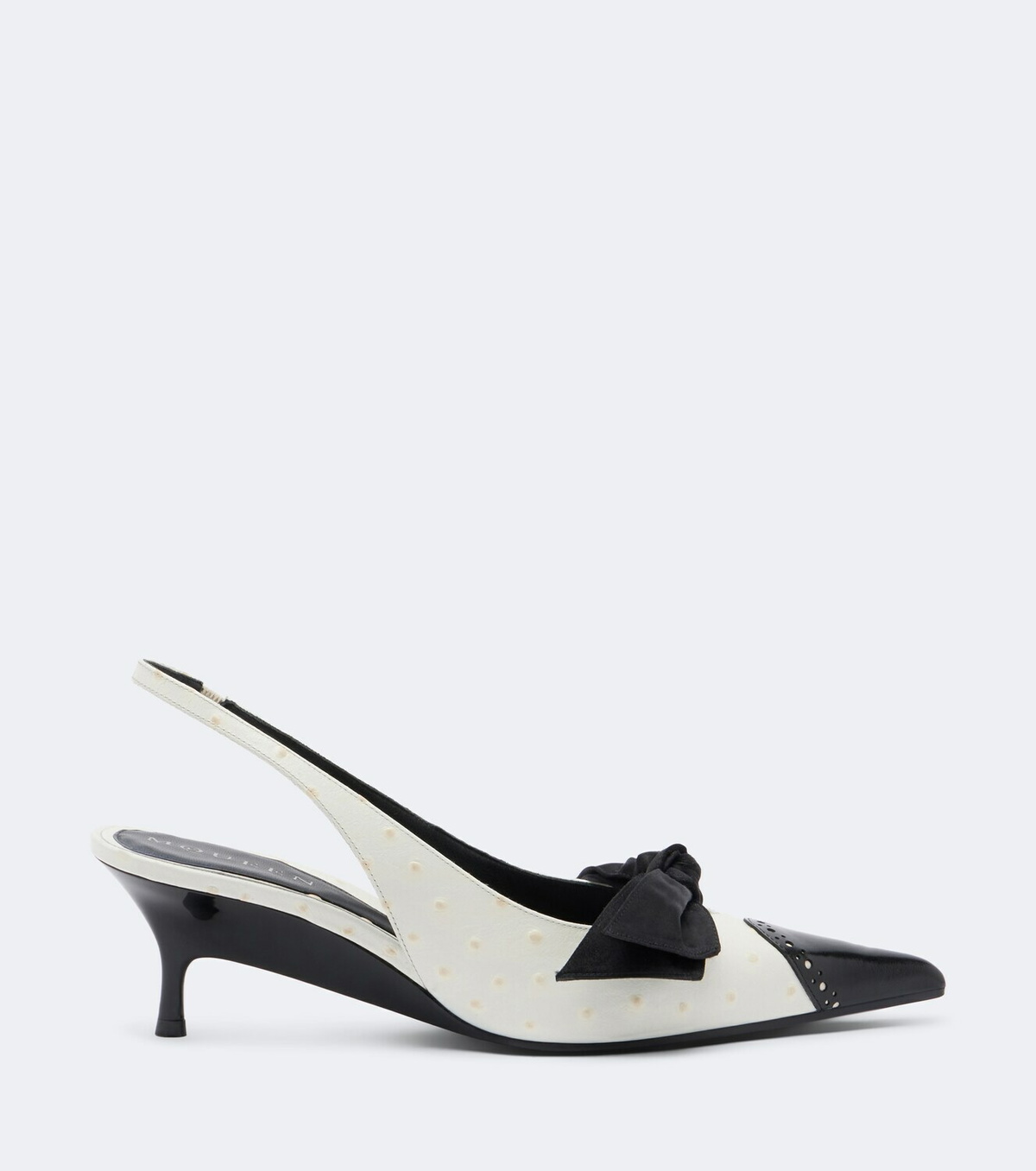 McQueen Koko bow-detail leather slingback pumps