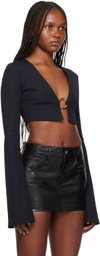 Louisa Ballou Black Classic Cardigan