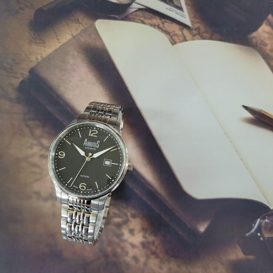 Arbutus Swiss-made Collection Automatic Black Dial Mens Watch ARS1609SBS