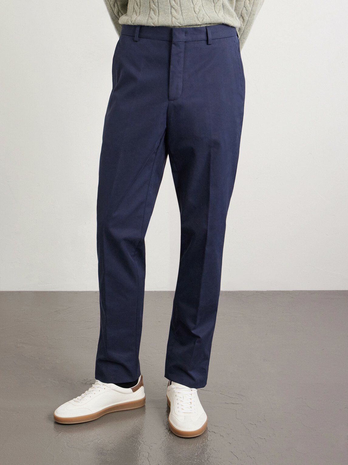 Loro Piana - Jarno Slim-Fit Straight-Leg Cotton-Twill Trousers - Blue