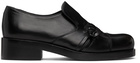 Stefan Cooke Black Polished Slip-On Loafers