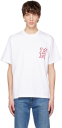 Neighborhood White Flocked T-Shirt