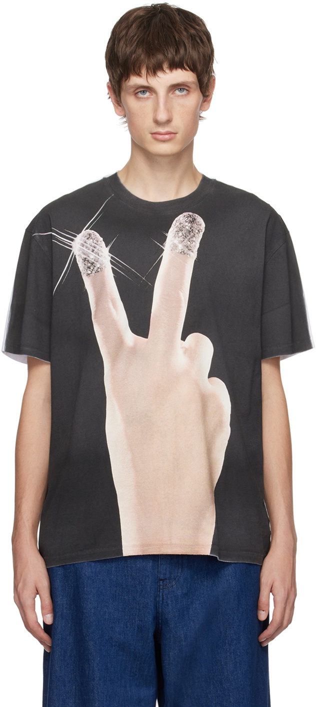 JW Anderson Black & White Michael Clark Edition Printed T