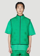 Intreccio Sleeveless Jacket in Green