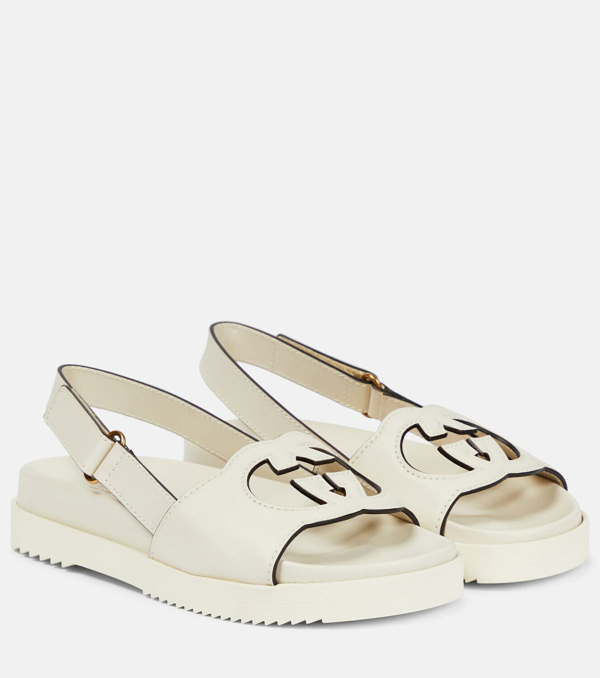 Gucci Interlocking G cutout leather sandals Gucci