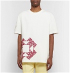 CALVIN KLEIN 205W39NYC - Patchwork Appliquéd Cotton-Jersey T-Shirt - Men - Off-white