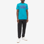 Versace Men's Baroque Box Logo T-Shirt in Blue/Purple