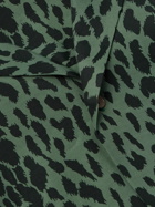 Wacko Maria - Tim Lehi Convertible-Collar Leopard-Print Woven Shirt - Green