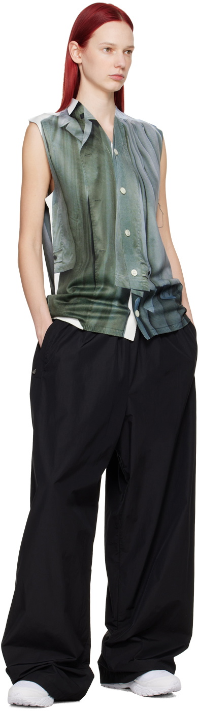 Comme des Garçons Homme Plus Green Printed Cardigan