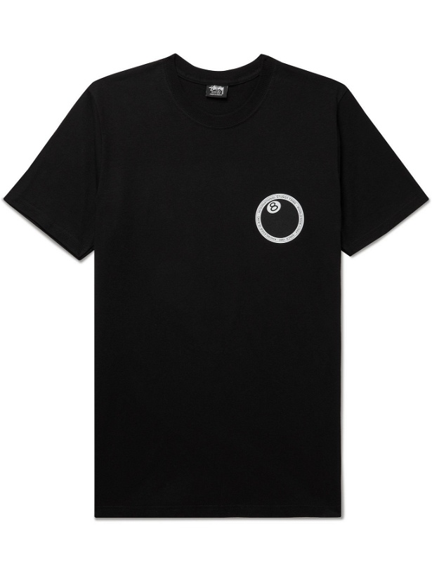 Photo: STÜSSY - Printed Cotton-Jersey T-Shirt - Black - M
