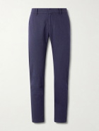 Barena - Slim-Leg Crinkled Cotton-Blend Trousers - Blue