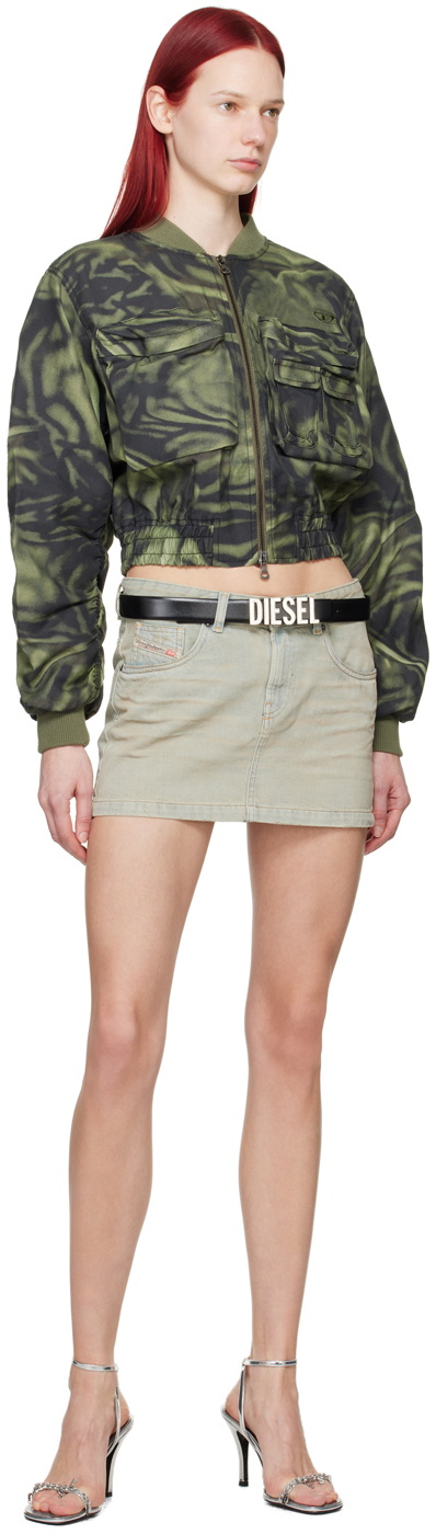 Diesel Blue & Beige De-Ron Denim Miniskirt Diesel