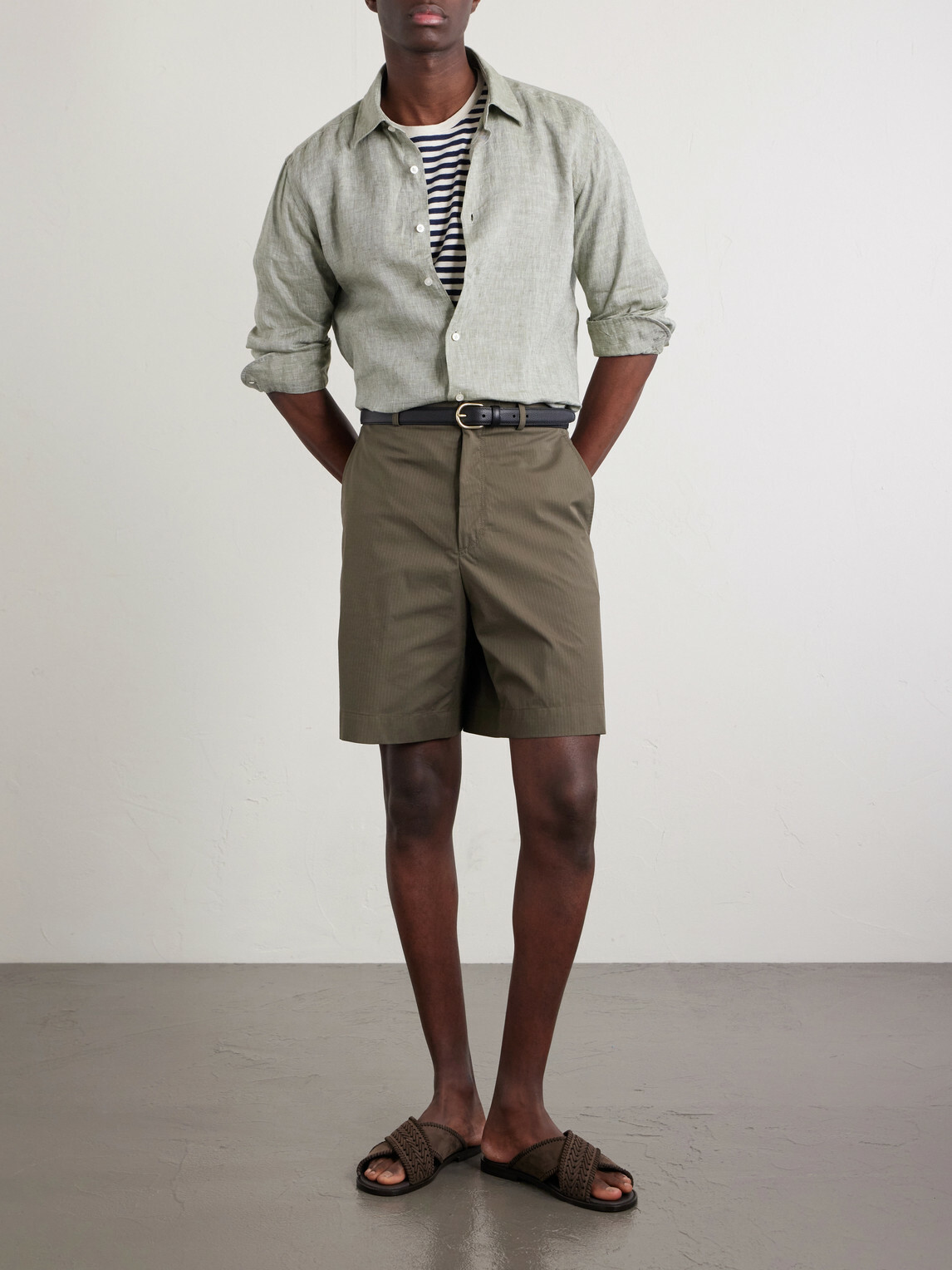 Slowear - Ribstop Cotton-Blend Shorts - Green
