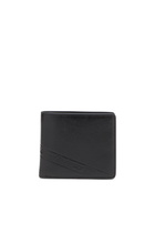 Diesel Bi-fold leather wallet with embossed logo - Small Wallets Mens in Black