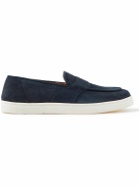 George Cleverley - Joey Full-Grain Suede Penny Loafers - Blue