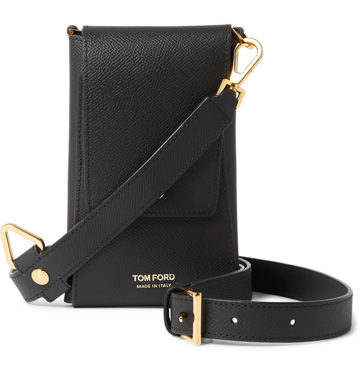 Photo: TOM FORD - Full-Grain Leather Phone Pouch - Black