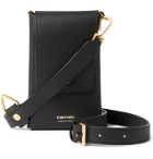 TOM FORD - Full-Grain Leather Phone Pouch - Black