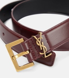 Saint Laurent - Monogram leather belt