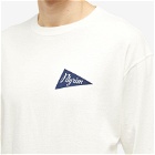 Pilgrim Surf + Supply Men's Long Sleeve Zambia Pennant T-Shirt in Off White