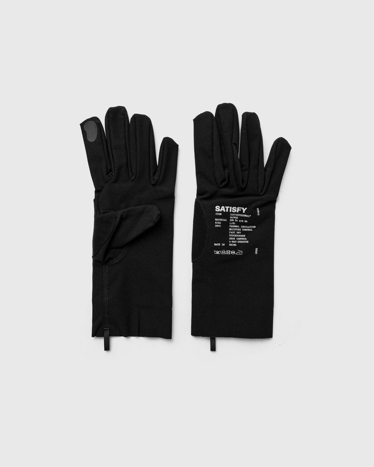 Satisfy Running CoffeeThermal Gloves Black Mens Glofe