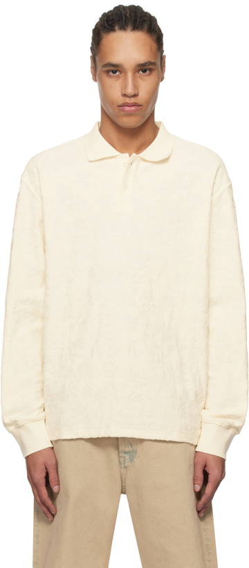 Photo: Soulland Off-White Robert Plush Long Sleeve Polo