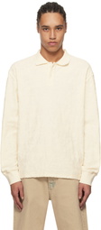 Soulland Off-White Robert Plush Long Sleeve Polo