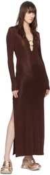 Louisa Ballou Brown Helios Maxi Dress