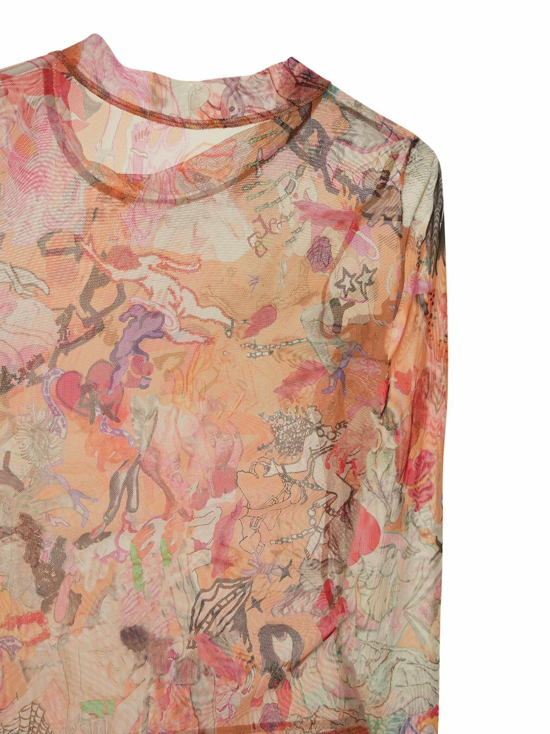 MARCO RAMBALDI Second Skin Printed Mesh Top