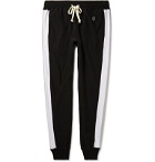 Todd Snyder Champion - Slim-Fit Tapered Striped Loopback Cotton-Jersey Sweatpants - Black