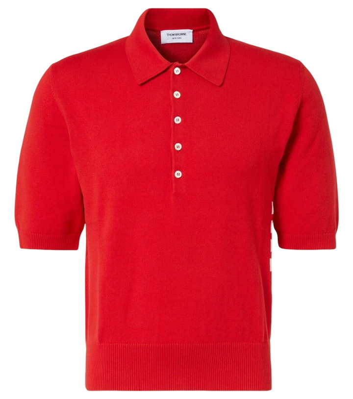 Photo: Thom Browne 4-Bar cotton polo shirt