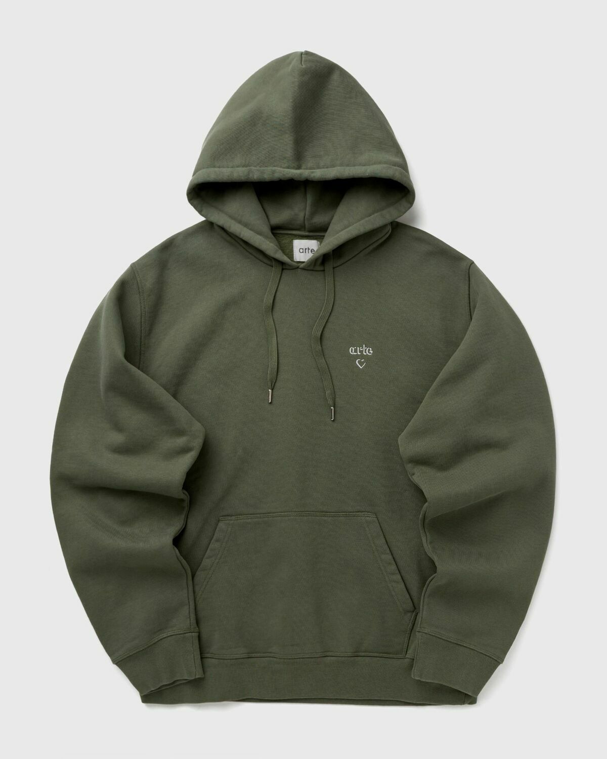 Arte Antwerp Arte Heart Hoodie Green Mens Hoody