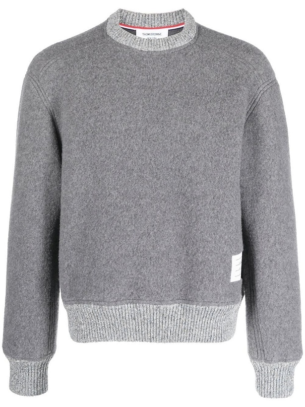 Photo: THOM BROWNE - Wool Sweater With Logo