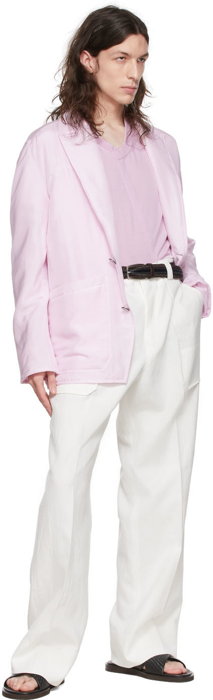Ermenegildo Zegna Couture Pink Wool T-Shirt