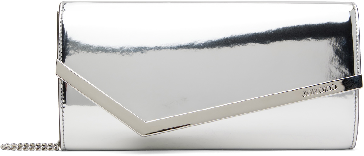 Jimmy Choo Silver Emmie Clutch Jimmy Choo