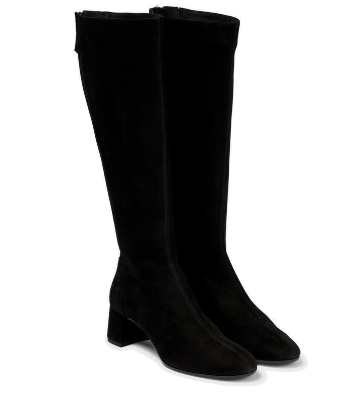 Photo: Aquazzura Saint Honore suede knee-high boots