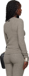 Fear of God ESSENTIALS Brown Holiday Waffle Long Sleeve T-shirt