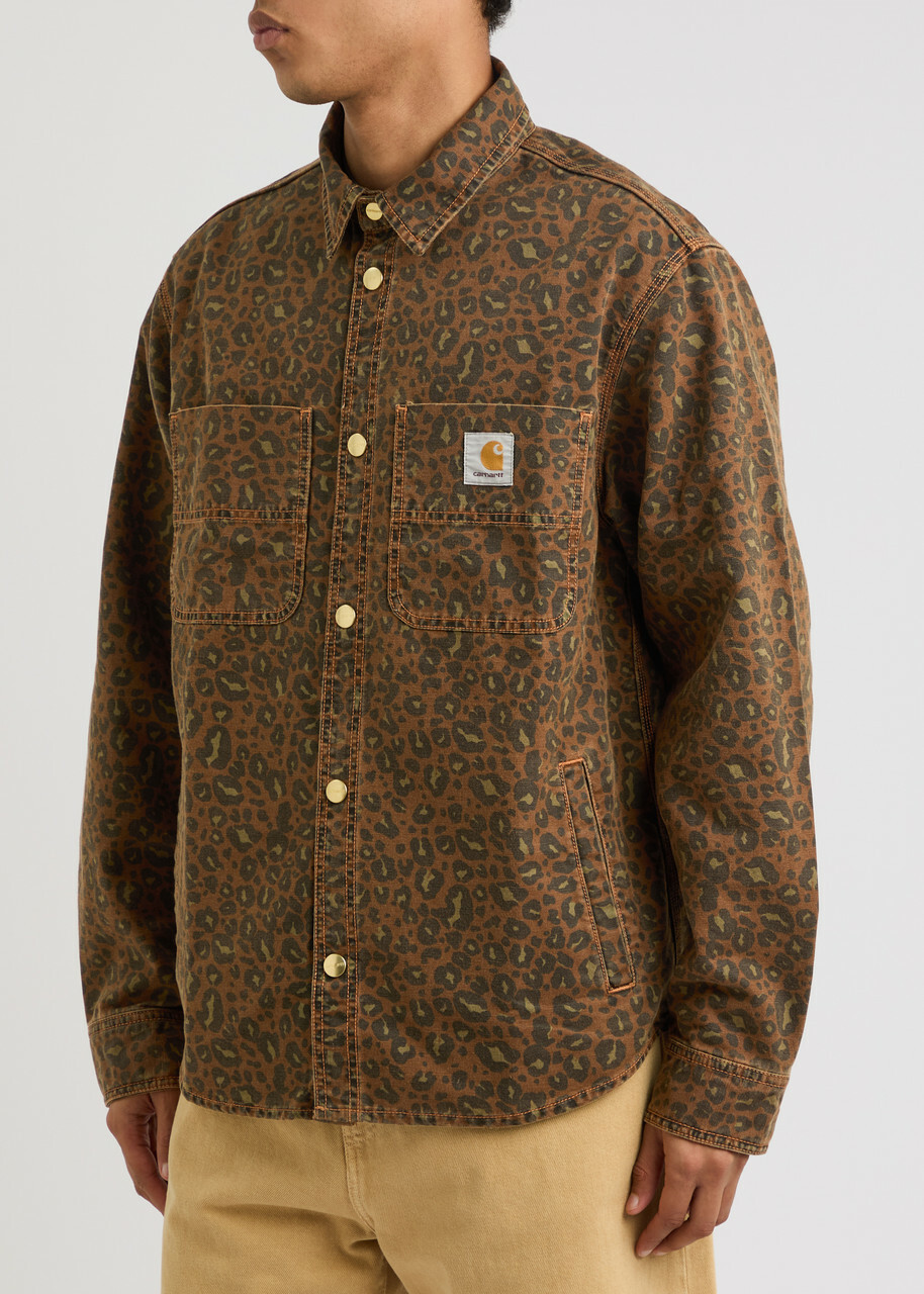 Carhartt Wip Conro Leopard-print Canvas Overshirt Brown Carhartt WIP